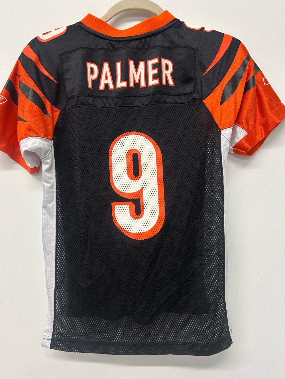 Reebok Kids Black & Orange #9 Palmer Football Jersey